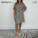 Vestido Liso com Botões - OFERTA DIA DAS MÃES