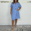 Vestido Liso com Botões - OFERTA DIA DAS MÃES