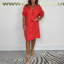 Vestido Liso com Botões - OFERTA DIA DAS MÃES